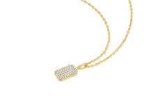  Sunny Sparkler - Necklaces with pendant - Silver / 14kt GP - Zirconia - 46-50 cm